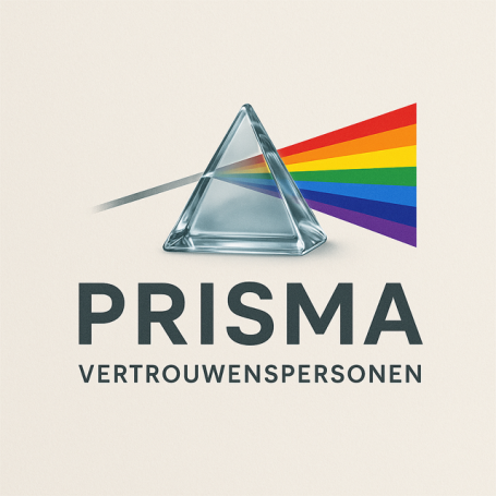 Prisma waar de regenboog doorheen schijnt
